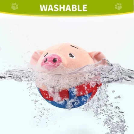 Red Cotton Dancing Piggy Ball Toy - Image 2