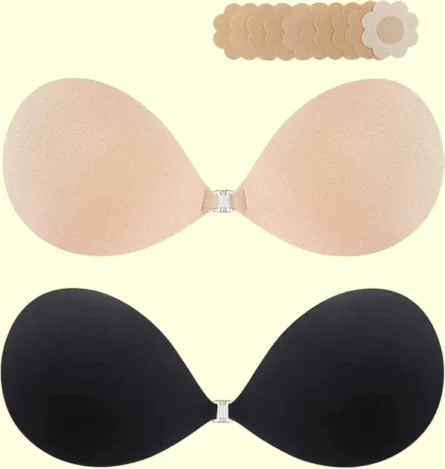Skin & Black Synthetic Bra Pad