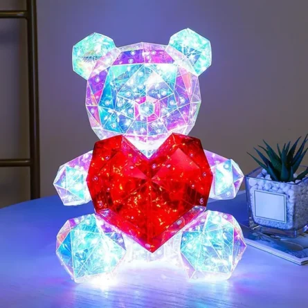 Transparent Glowing Teddy Bear Night Light